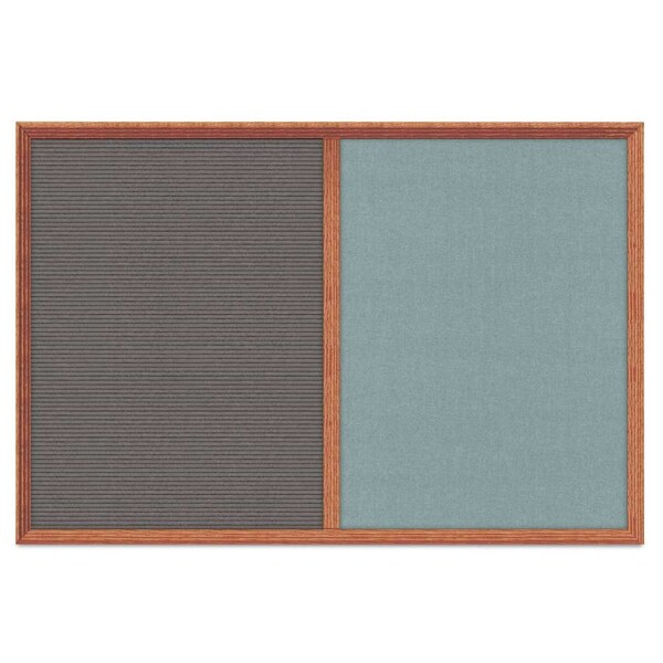 Enclosed Corkboard, 1 Door, 60"x36", 4" Fra